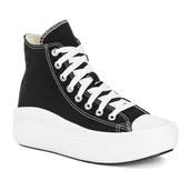 Trampki damskie - Trampki damskie Converse Chuck Taylor All Star Move Platform Hi black/natural ivory/white 36 EU - miniaturka - grafika 1