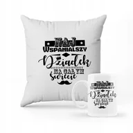 Gadżety dla niej i dla niego - ZESTAW PODUSZKA + KUBEK PREZENT NAJLEPSZY DZIADEK DZIEŃ DZIADKA DZIADEK #18 - miniaturka - grafika 1