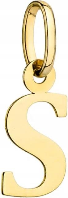 Zawieszka złota 585 damska literka S wisiorek na prezent 14k na łańcuszek