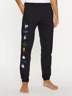 Piżamy męskie - United Colors Of Benetton Spodnie piżamowe 3VR54F00K Czarny Regular Fit - miniaturka - grafika 1