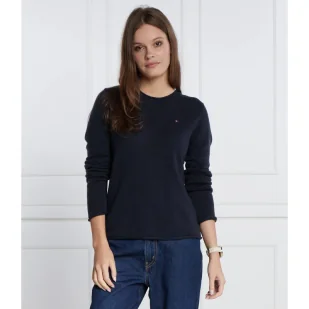 Tommy Hilfiger Wełniany sweter SOFT C-NK | Regular Fit - Swetry damskie - miniaturka - grafika 1