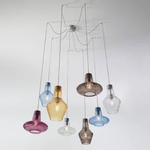 AILATI Lampa wisząca Romeo 130 cm, przezroczyste szkło - Lampy sufitowe - miniaturka - grafika 3