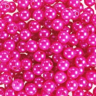 Koraliki perłowe 6mm (50szt) Ciemny Róż - Półfabrykaty do biżuterii - miniaturka - grafika 1