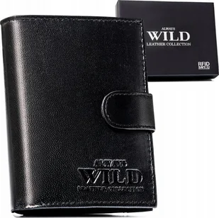 Always Wild Klasyczny, pionowy portfel męski ze skóry naturalnej - Always Wild NoSize - Portfele - miniaturka - grafika 1