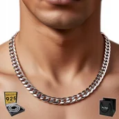 Naszyjniki męskie - Łańcuszek Srebrny Męski 8mm SREBRO pr.925 Pancerka DIAMENTOWANY PEŁNY - inna (Inny) - miniaturka - grafika 1