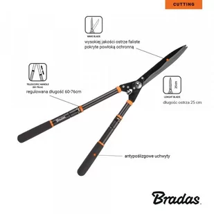 Teleskopowe nożyce do żywopłotu V-SERIES ostrze proste - Nożyce i sekatory - miniaturka - grafika 1