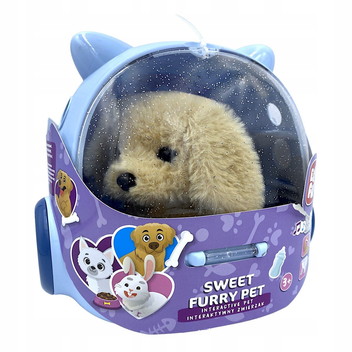 Elefun Sweet Furry Pet Puszysty Interaktywny Zwierzak PIESEK + Akcesoria