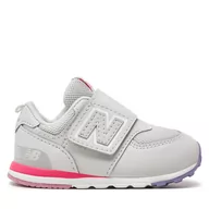 Buty dla dziewczynek - Sneakersy New Balance NW574KII Szary - miniaturka - grafika 1