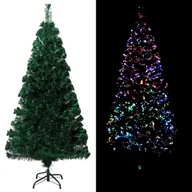 Choinki - vidaXL Sztuczna choinka ze stojakiem, zielona, 120 cm, PVC - miniaturka - grafika 1