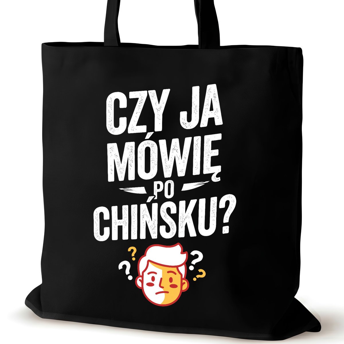 Torba bawełniana dla VIRAL czarna na ramię nadrukiem przyjaciółki