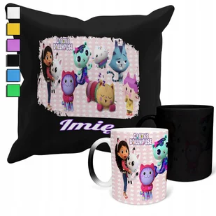 ZESTAW KUBEK MAGICZNY ZMIENIAJĄCY KOLOR + POSZEWKA KOCI DOMEK GABI + IMIĘ - Gadżety dla niej i dla niego - miniaturka - grafika 1