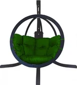 Fotele ogrodowe wiszące - Koala Zestaw: stojak Alicante Antracyt + fotel Swing Chair Single 9, zielony Alicante +Swing Chair Single 9 - miniaturka - grafika 1