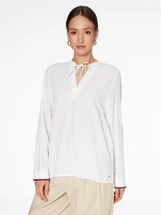 Tommy Hilfiger Bluzka WW0WW37994 Biały Regular Fit - Bluzki damskie - miniaturka - grafika 1