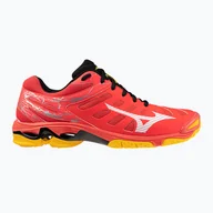 Buty sportowe męskie - Buty do siatkówki Mizuno Wave Voltage radiant red/white/carrot curl - miniaturka - grafika 1