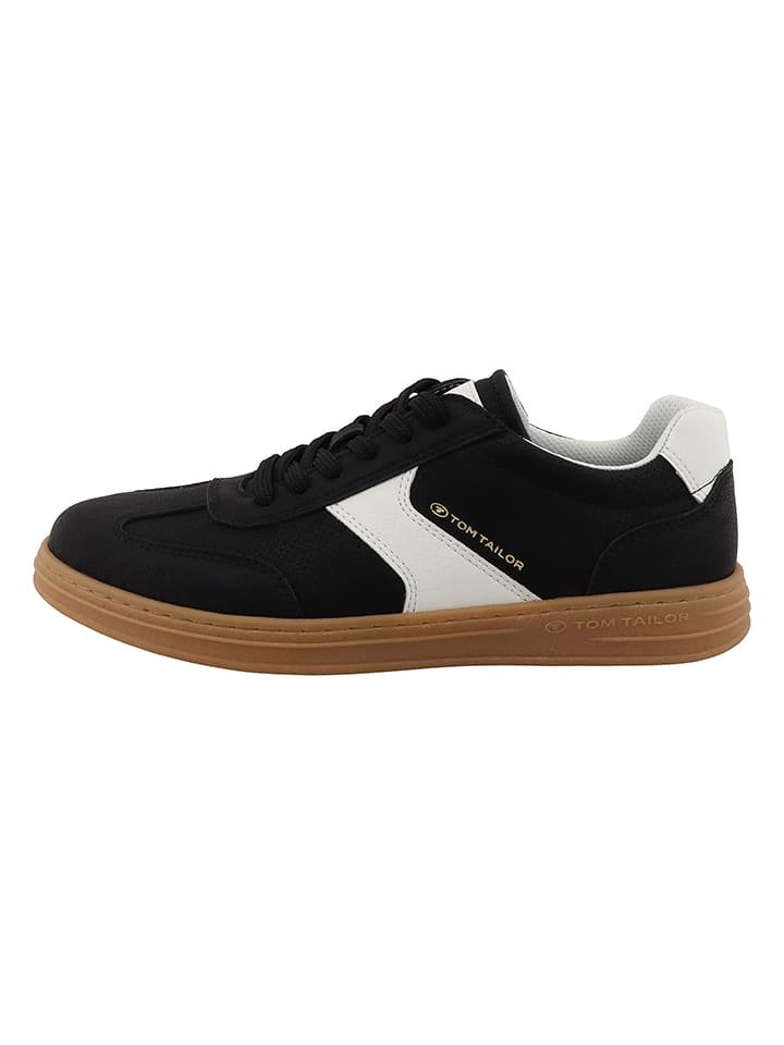 Tom Tailor Sneakersy w kolorze czarno-białym