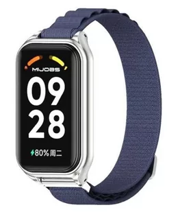 opaska pasek bransoleta NYLON PRO Xiaomi Redmi Smart Band 2 / Mi Band 8 Active granatowa - Akcesoria do smartwatchy - miniaturka - grafika 1