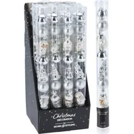 Bombki - Bombka szklana 3 cm zestaw 9 sztuk srebrny - miniaturka - grafika 1