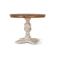 Stoły - Stół do żłóbka w manguier naturel i blanc vieilli 1 metr - miniaturka - grafika 1