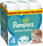 Pieluchy - Pampers Pieluszki ACTIVE BABY rozmiar 4 Duże Pudełko Opakowanie - miniaturka - grafika 1