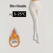 Inne - TEMU Damskie Rajstopy Wyszczuplające z Polarową Podszewką - Wysoki Stan, Elastyczne i Ciepłe na Jesień/Zimę - miniaturka - grafika 1