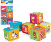 Zabawki sensoryczne - CANPOL BABIES MIĘKKA KOSTKA EDUKACYJNA 6szt. BEZ BPA +6m - miniaturka - grafika 1