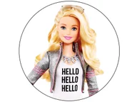 Ciasta i półprodukty do ciast - Dekoracyjny opłatek tortowy Barbie - 20 cm - miniaturka - grafika 1