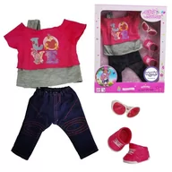 Akcesoria dla lalek - Woopie WOOPIE Modne Ubranko dla Lalki LOVE Okulary Buciki 43-46 cm 28842 - miniaturka - grafika 1