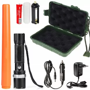 CREE Latarka Policyjna Taktyczna Led Q5 Xp-e Etui - Latarki - miniaturka - grafika 1