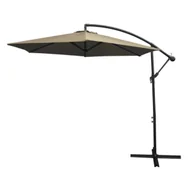 Parasole ogrodowe - Parasol wspornikowy beżowy i podstawa kwadratowa - miniaturka - grafika 1