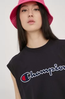 Koszulki i topy damskie - Champion top bawełniany kolor czarny - grafika 1
