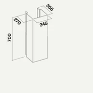 Akcesoria i części do okapów - Komin do okapu Falmec KACL.571#B - miniaturka - grafika 1