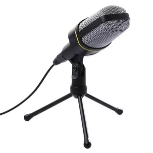 APTEL Mikrofon z uchwytem statyw AK143C - Mikrofony komputerowe - miniaturka - grafika 1