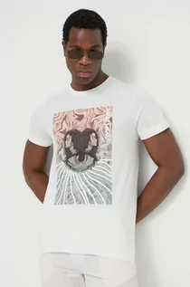 Koszulki męskie - Joop! t-shirt bawełniany męski kolor biały z nadrukiem - grafika 1