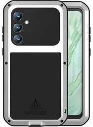 LOVE MEI Etui Pancerne + szkło Powerful do Galaxy S23 FE, srebrne - Etui i futerały do telefonów - miniaturka - grafika 1