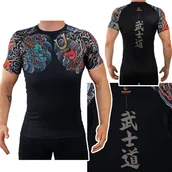 Kimona, stroje i obuwie - Rashguard Z Krótkim Rękawem Męski Ground Game Bushido 3.0 R. S - miniaturka - grafika 1