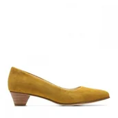 Półbuty damskie - Mena Bloom [Ochre Suede] - rozmiar 37.5 - miniaturka - grafika 1