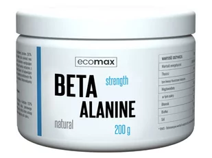 Ecomax, Suplement aminokwasy, Beta Alanine, 200 g - Aminokwasy - miniaturka - grafika 1
