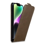 Etui i futerały do telefonów - Pokrowiec Do Apple iPhone 14 w Etui BRĄZOWA KAWA  Flip Case Cover Obudowa Ochronny Cadorabo - miniaturka - grafika 1