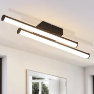 Lampy sufitowe - NETTLIFE lampa sufitowa LED nowoczesny czarny salon 12W 3000K ciepła biel na stałe zintegrowana sypialnia LED - miniaturka - grafika 1