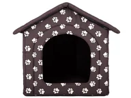Budy dla psów - HobbyDog Buda dla psa, brąz w łapki, 52x46x53 cm . - miniaturka - grafika 1