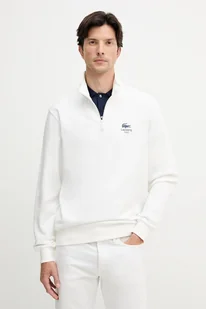 Lacoste bluza bawełniana kolor beżowy z nadrukiem SH2735 - Bluzy męskie - miniaturka - grafika 1