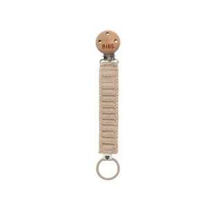 BIBS PACIFIER CLIP KNITTED VANILLA zawieszka do smoczków 100% organic cotton - Akcesoria do smoczków - miniaturka - grafika 1