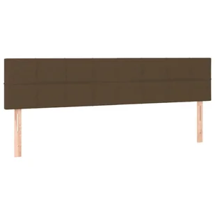 Lumarko Zagłówek do łóżka z LED, ciemnobrązowy, 180x5x78/88 cm, tkanina - Inne meble do sypialni - miniaturka - grafika 5