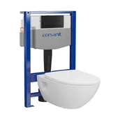 Stelaże i zestawy podtynkowe do WC - Zestaw podtynkowy WC Cromo Czarny Cersanit - miniaturka - grafika 1