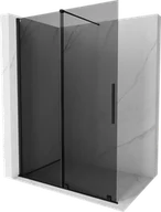 Ścianki i drzwi prysznicowe - Mexen Velar ścianka prysznicowa rozsuwana Walk-in 160 x 200 cm, grafit 8 mm, czarna - 871-160-000-43-70 - miniaturka - grafika 1