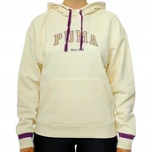Bluzy damskie - Damska bluza bawełniana z kapturem PUMA rozmiar S gruby materiał - miniaturka - grafika 1