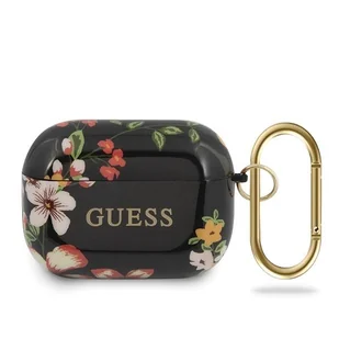 Guess Guess GUACAPTPUBKFL04 AirPods Pro cover czarny/black N.4 Flower Collection - Akcesoria do słuchawek - miniaturka - grafika 1