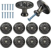 Zawiasy, okucia i inne akcesoria - Uchwyty meblowe - Uchwyty - Stop cynku - 10 sztuk - 35 mm - Brąz - miniaturka - grafika 1