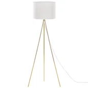 Lampy stojące - Beliani Lampa stojąca złoto-biała 148 cm VISTULA - miniaturka - grafika 1
