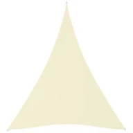 Parasole ogrodowe - vidaXL Żagiel ogrodowy, tkanina Oxford, trójkątny, 4x5x5 m, kremowy 135234 - miniaturka - grafika 1
